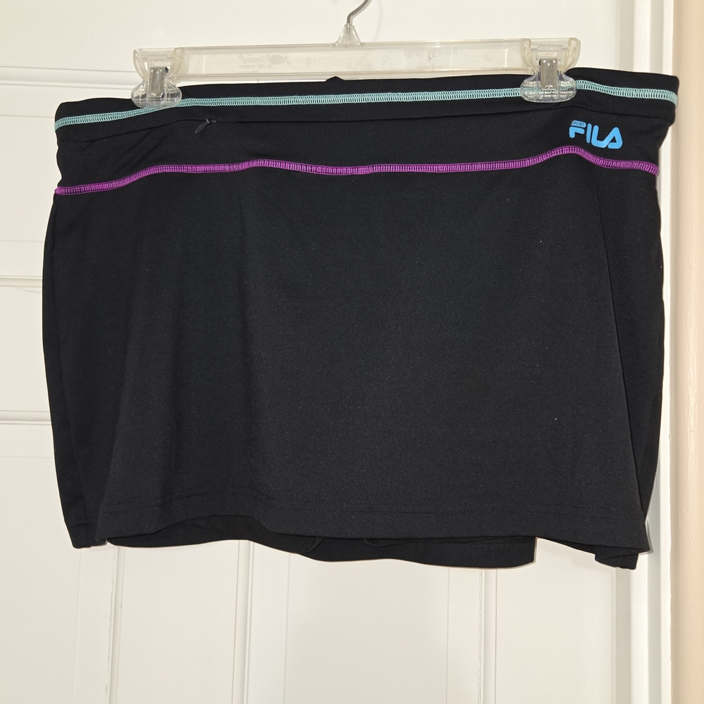 Fila Black Skort with Purple and Blue Highlights